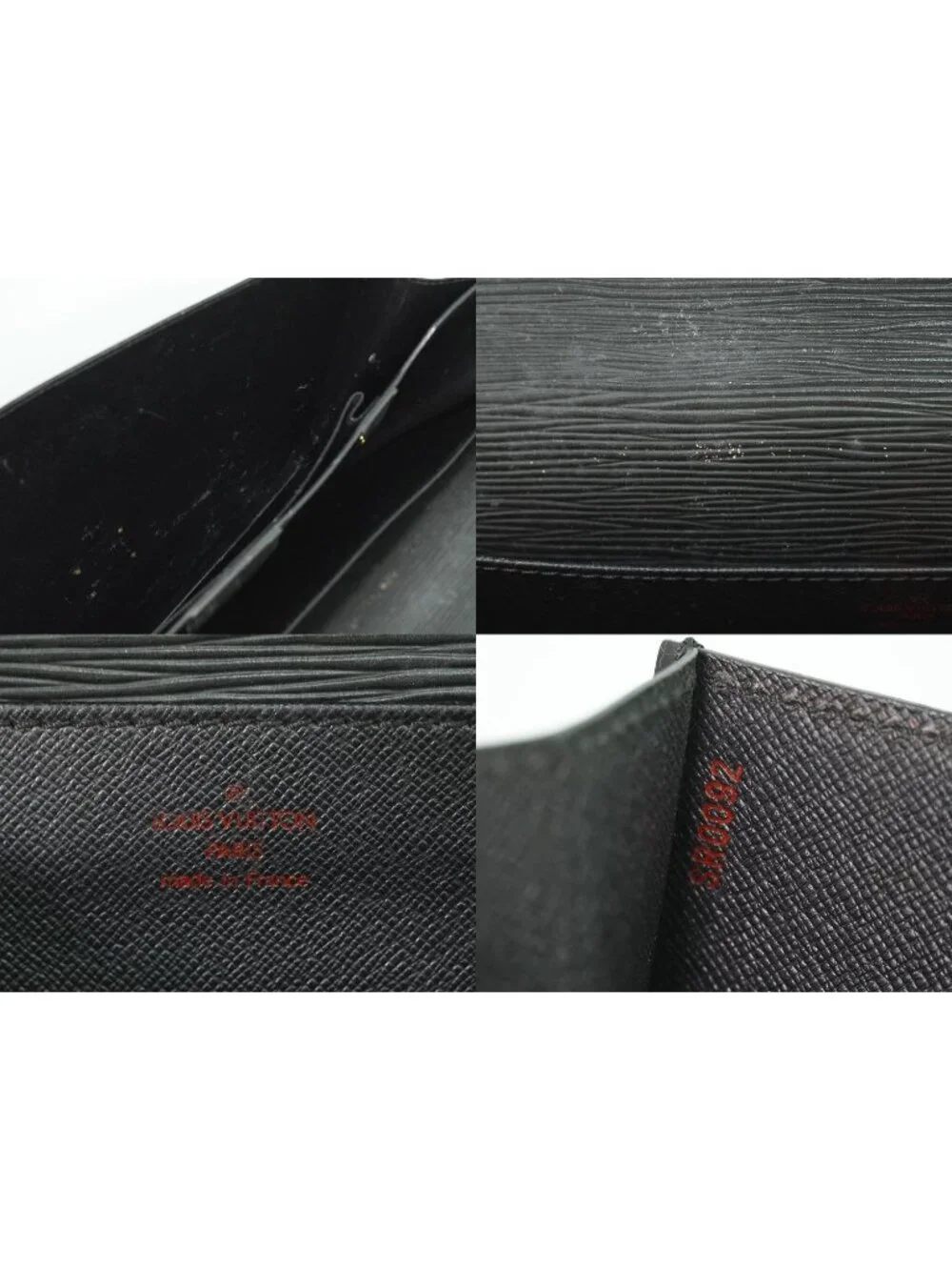 Louis Vuitton LV Serviette Conseil Epi Leather Business Bag Handbag Noir Black